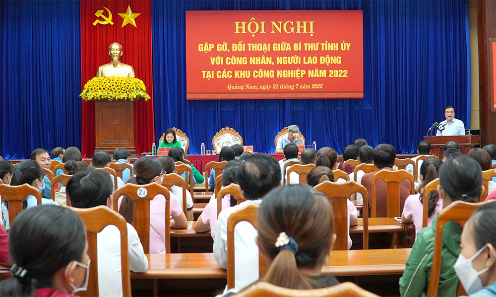Hội nghị đối thoại giữa Bí thư Tỉnh ủy Quảng Nam với NLĐ: Vấn đề BHXH, BHYT được quan tâm