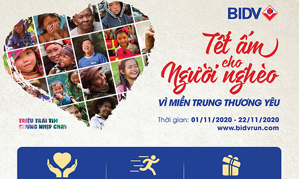 BIDV tổ chức giải chạy “Tết ấm cho người nghèo- Vì miền Trung thương yêu”