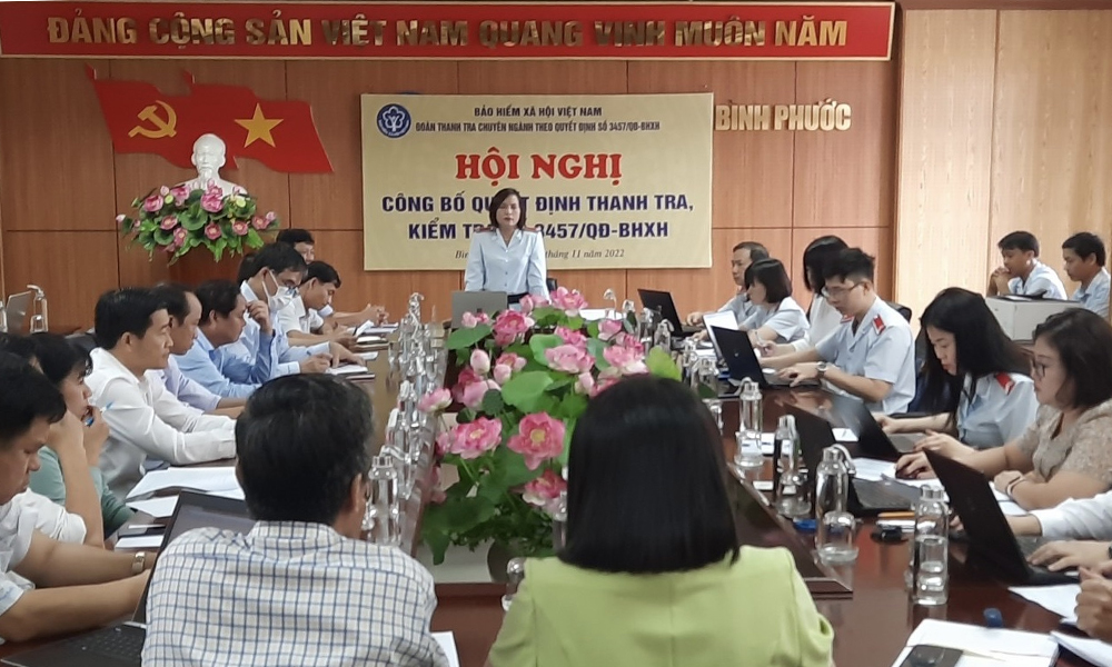 BHXH Việt Nam: Thanh tra chuyên ngành đóng BHXH, BHYT tại 9 đơn vị, DN trên địa bàn Bình Phước