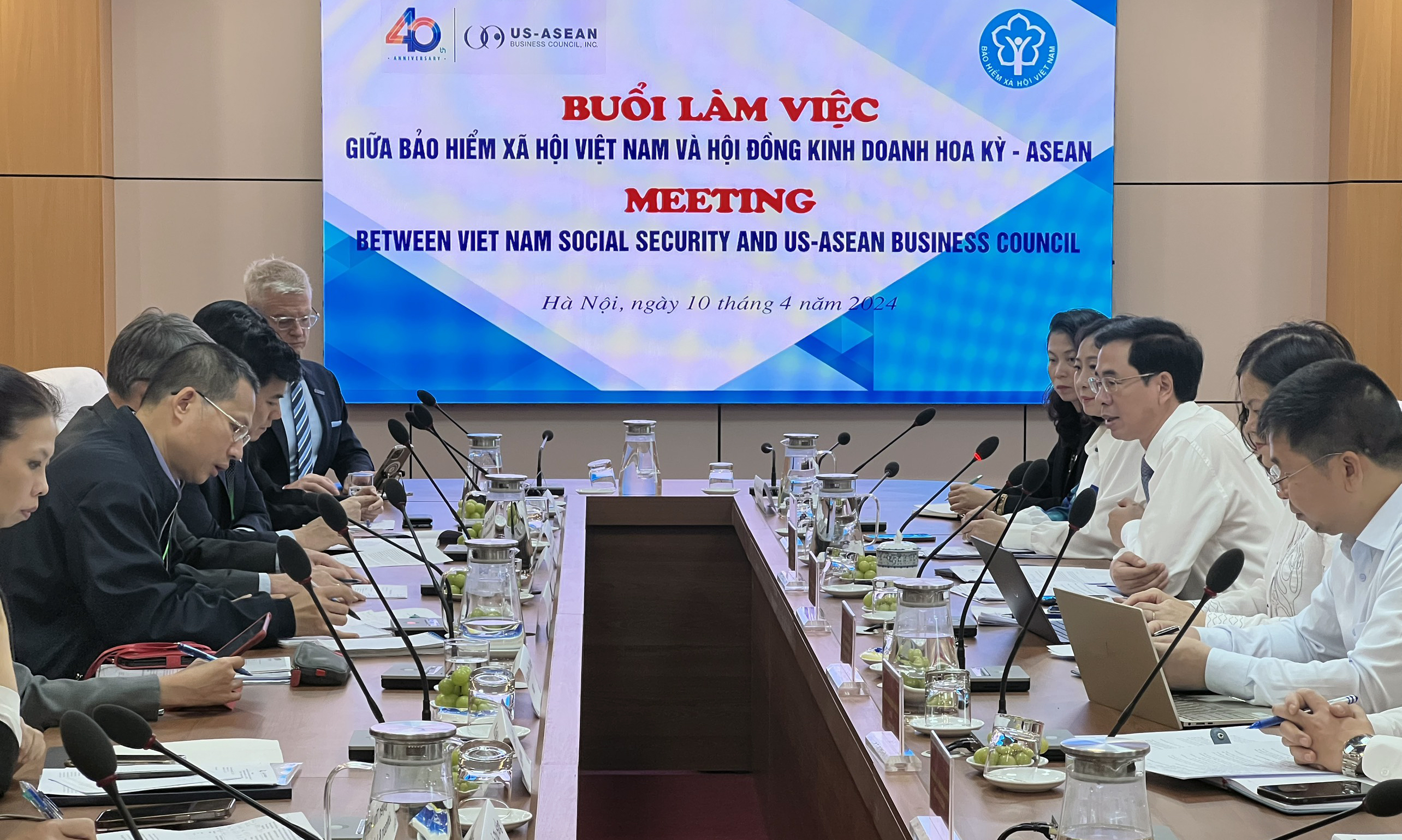 BHXH Việt Nam làm việc với Hội đồng Kinh doanh Hoa Kỳ-ASEAN