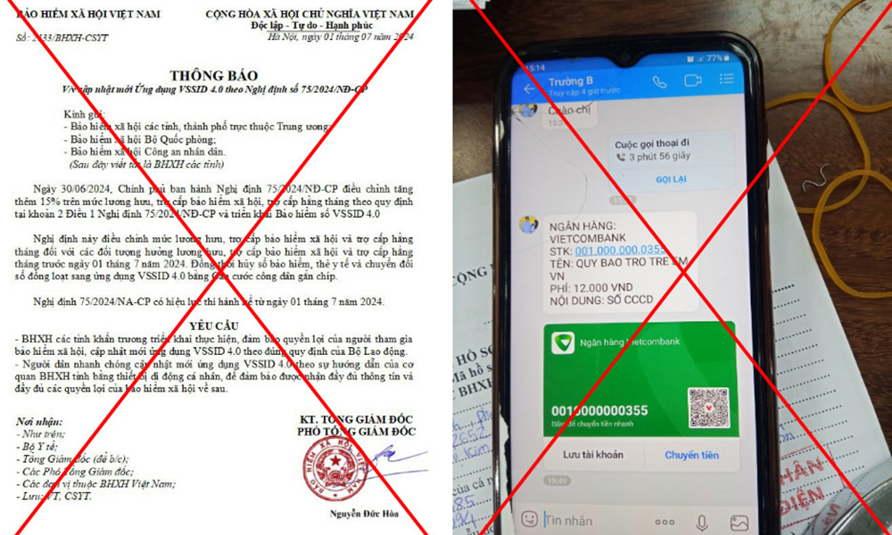 Cảnh báo thủ đoạn giả mạo văn bản của BHXH Việt Nam, hướng dẫn cài đặt ứng dụng VssID giả để lừa đảo