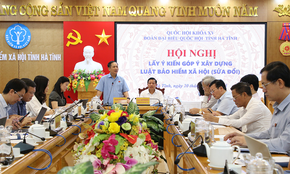 Đoàn ĐBQH tỉnh Hà Tĩnh lấy ý kiến góp ý xây dựng Luật BHXH (sửa đổi)