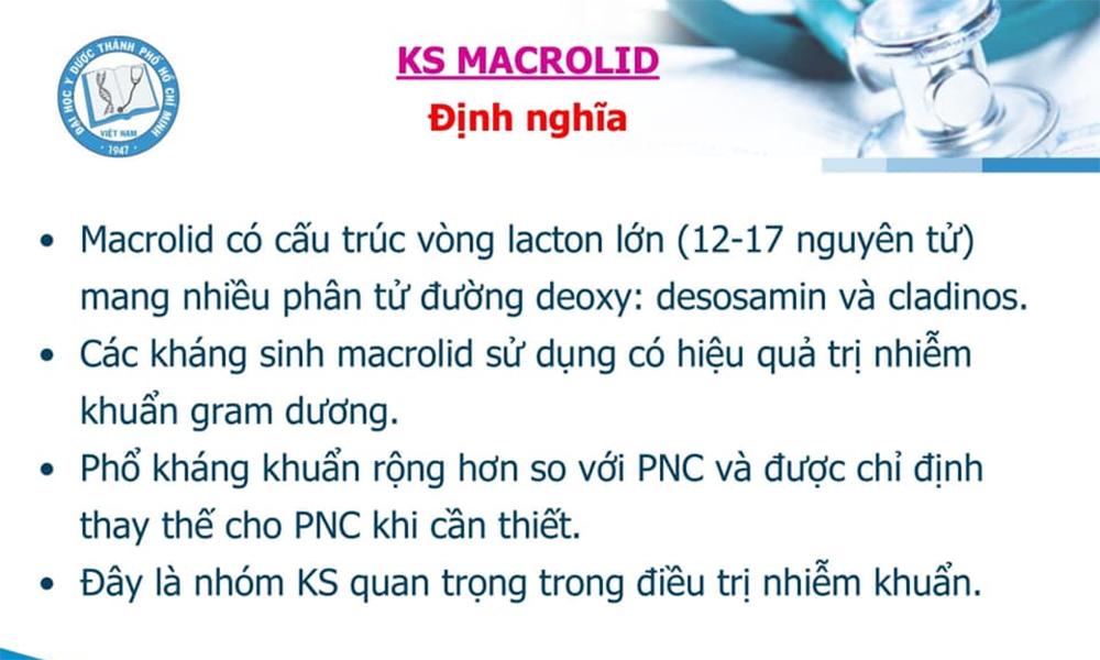 Kháng sinh Macrolid- Một số lưu ý khi dùng thuốc