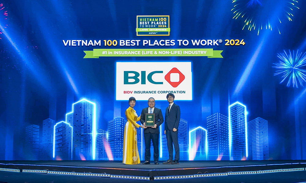 BIC được vinh danh TOP1 Nơi làm việc tốt nhất ngành bảo hiểm Việt Nam khối doanh nghiệp lớn